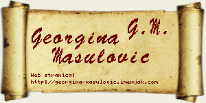 Georgina Mašulović vizit kartica